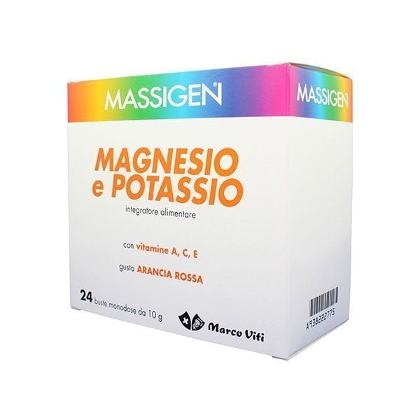 Massigen Integratore Magnesio e Potassio con Vitamine 24 Bustine