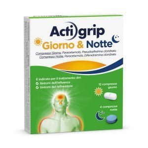 Actigrip Giorno & Notte Influenza e Raffreddore è efficace per il trattamento dei sintomi del raffreddore e dell’influenza