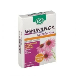 Esi Immunilflor Lattoferrina è un integratore a base di lattoferrina, echinacea, zinco e vitamina D